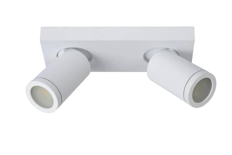 Lucide TAYLOR - Ceiling spotlight Bathroom - LED Dim to warm - GU10 - 2x5W 2200K/3000K - IP44 - White - turned off